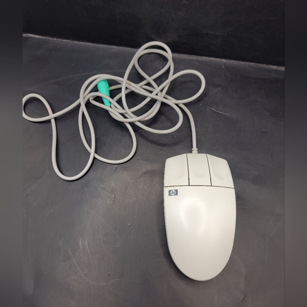 Vintage HP 2-Button Wired PC Mouse 6-Pin mini-DIN PS/2 Connector M-S35 OEM